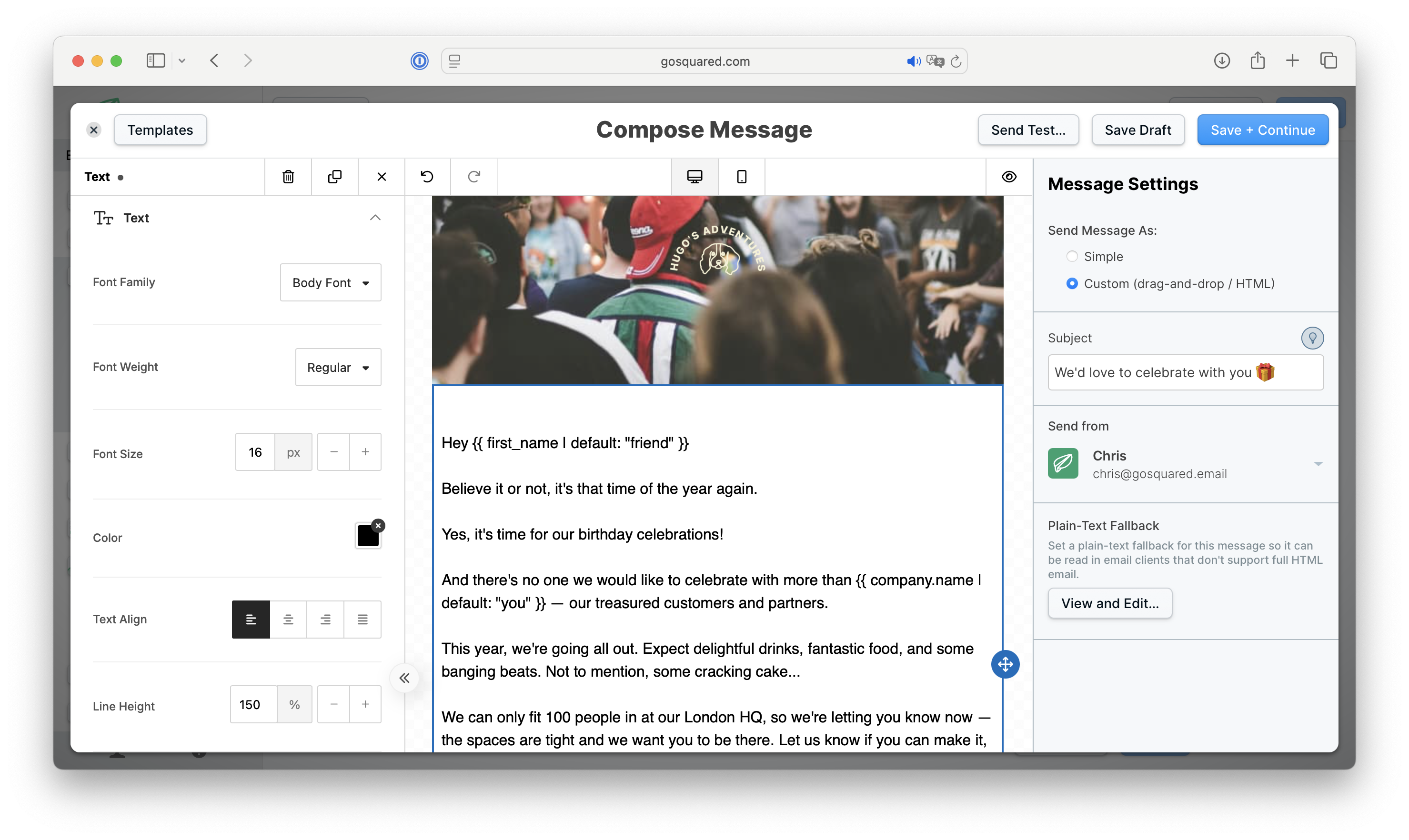 Variables Drag & Drop