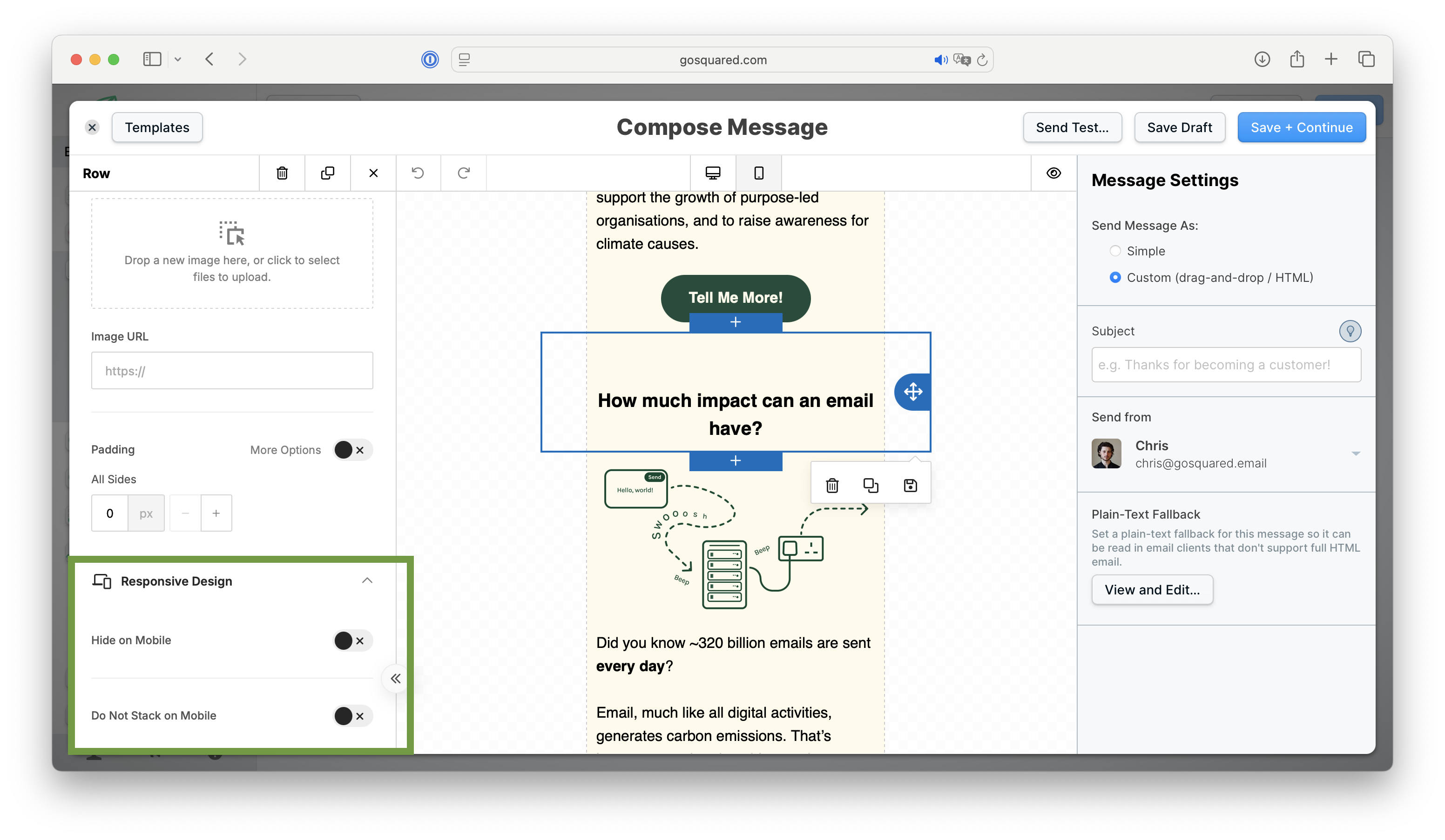 Responsive Controls on Mobile Preview